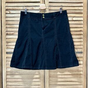 Athleta Corduroy Black Mini Skirt